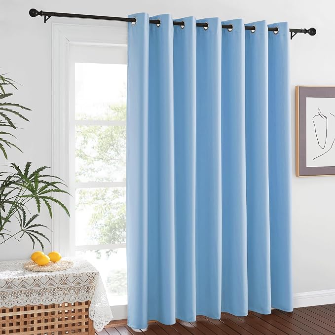 NICETOWN Blue Room Divider Curtains 100 inches Wide Curtains, Grommet Thermal - Image 2