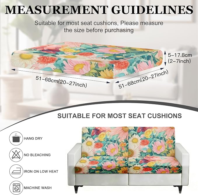 4Pcs Patio Stretch Cushion Covers, Outdoor Sofa Replacement Cover Slipcovers - Image 2