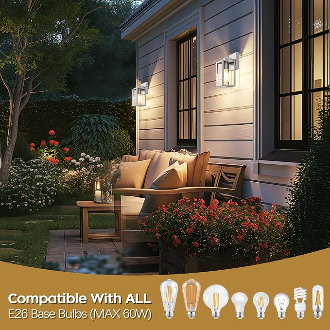 WIHTU Outdoor Lights for House, LED Exterior Front Porch Light Fixtures for - Image 3