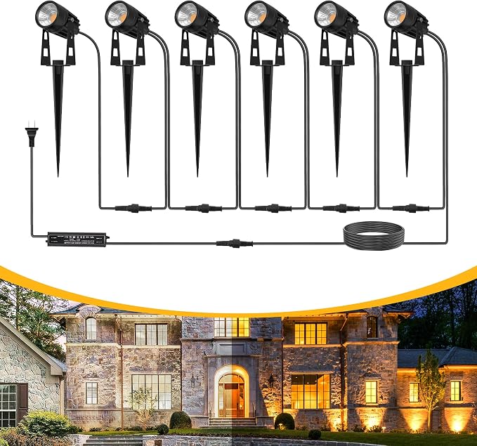 L LOHAS LED Dusk to Dawn Low Voltage Landscape Lighting, 3000K Warm White by LLOHASLED