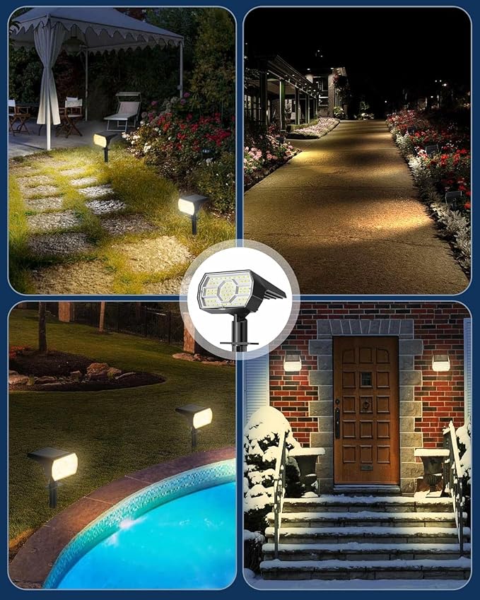 Kaxiida Solar Lights Outdoor Waterproof IP68, 3 Lighting Models Solar Powered - Image 7