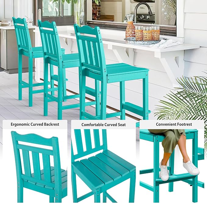 nalone Outdoor Adirondack Chairs and Table Set - Image 6