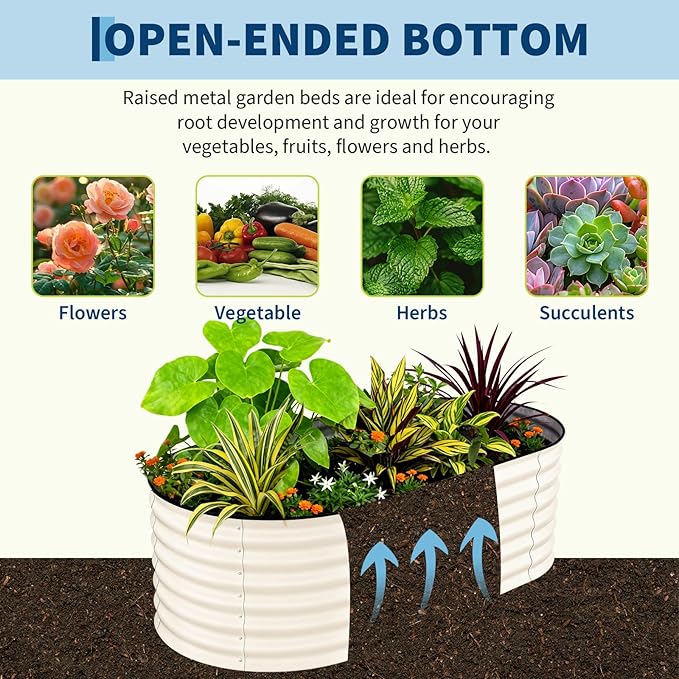 Garvee 2 Pack Galvanized Raised Garden Beds - Image 4