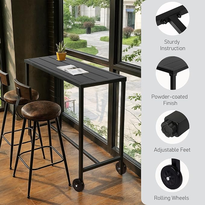 Outvita Outdoor Bar Table, Bistro Rectangle - Image 4