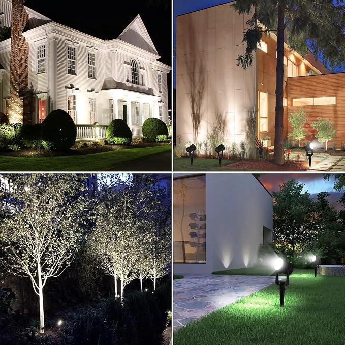 T-SUNUS Christmas Solar Spot Lights Outdoor White 6000K IP65 Waterproof 2-in-1 - Image 8