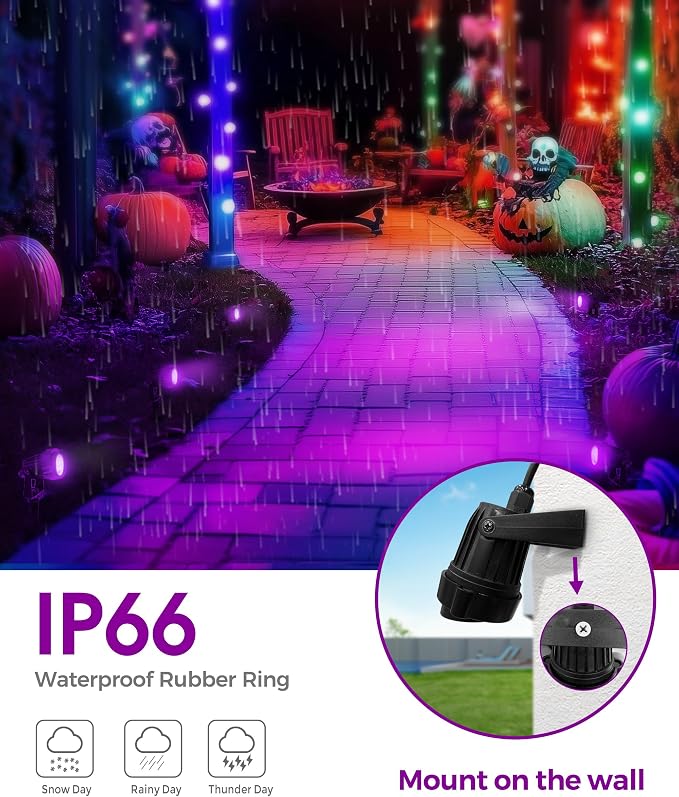 L LOHAS LED Tree Spotlight Outdoor, Auto On/Off 5W 120V Landscape Lighting - Image 8