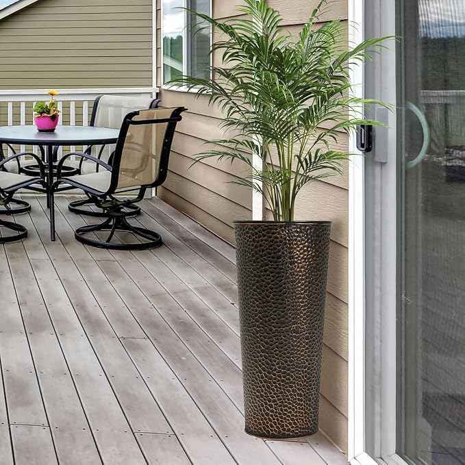 Worth 2 Pack 28" Tall Narrow Metal Planter - Image 7