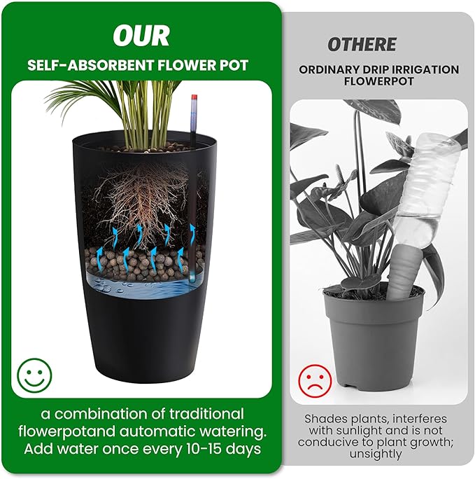 GarveeLife Set of 2 Tall Planters - Image 6