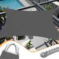 Upgraded with High-Strength Steel Cable Edges 20' x 26' Sun Shade Sail Dark by OOTONAT