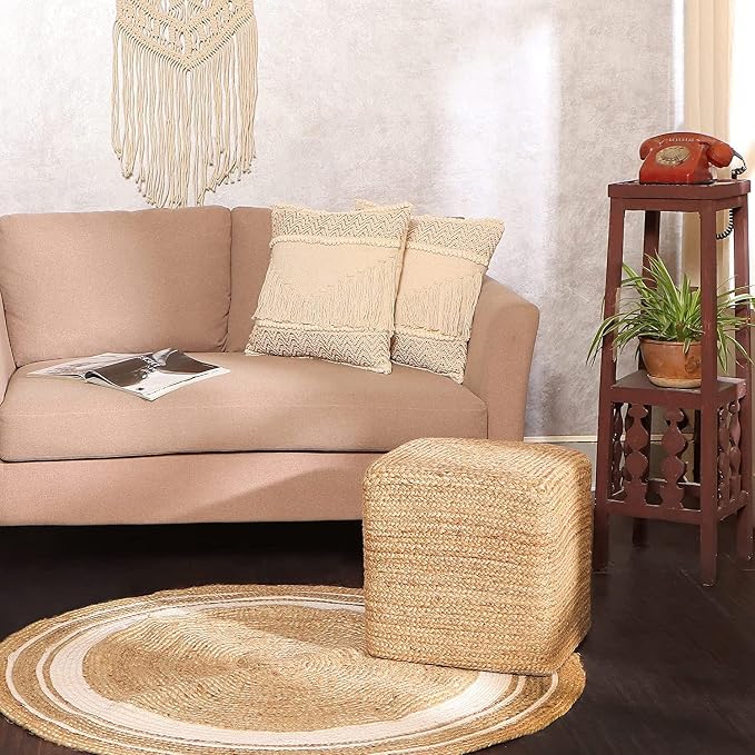 REDEARTH · Cube Pouf Foot Stool Ottoman - Image 7