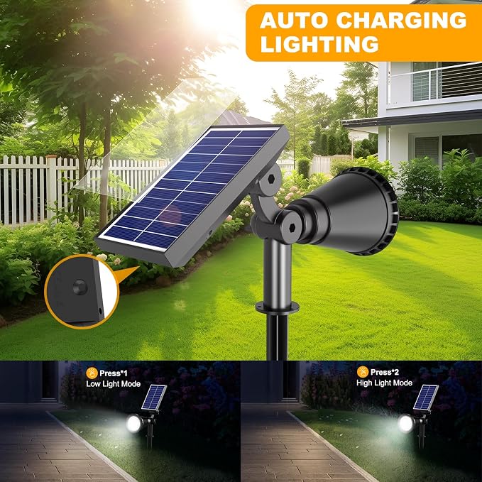 Solar Lights Outdoor Waterproof, 36 LEDs 1000LM Adjustable Solar Spot Lights - Image 5
