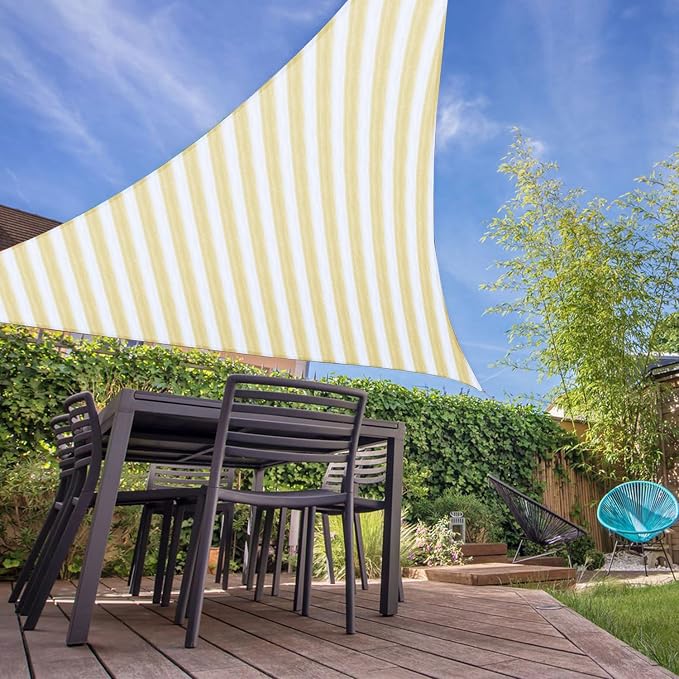 E&K Sunrise 18' x 18' x 18' Sun Shade Sail Triangle Canopy Shade Cover UV Block - Image 7