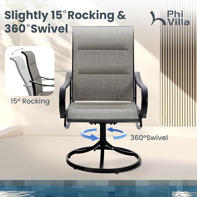 PHI VILLA 5 Piece Patio Dining Set - Image 2
