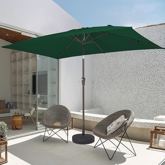 JEAREY 6.5x10 ft Rectangular Patio Umbrellas Rectangle Outdoor Umbrella - Image 8