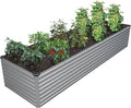 12x2x2FT Galvanized Raised Garden Bed Kit, Vegetable Plant Boxes-Rectangle by DIIYIV