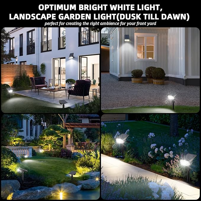 Solar Spot Lights Outdoor, IP65 Waterproof 40 LEDs Landscape Spotlights - Image 7