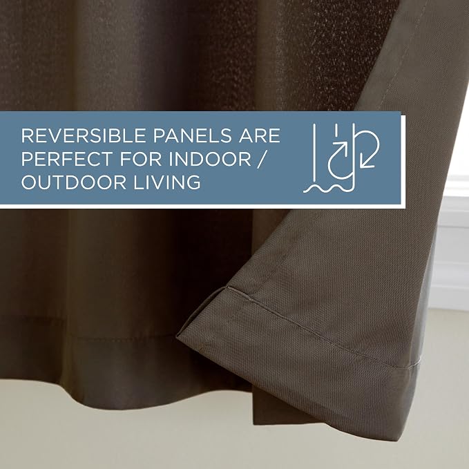TOWN & COUNTRY BASICS Cabana Solid Heavyweight Indoor Outdoor Curtains - Image 3