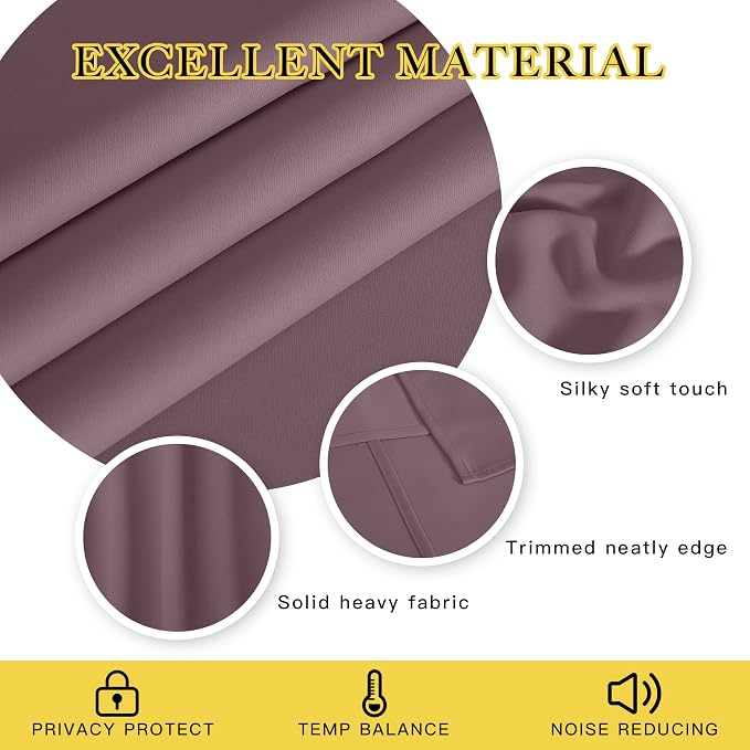NICETOWN Blackout Living Room Curtain 108 inches Long - Image 4