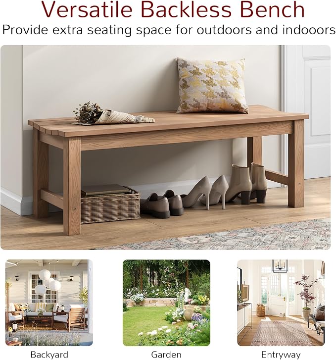 Stoog Outdoor Bench, 2-Person Patio Backless Bench - Image 10