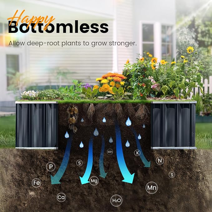 KING BIRD Galvanized Raised Garden Bed - Image 8