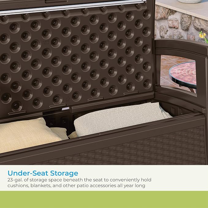 Suncast Outdoor Wicker Love Seat - Image 5