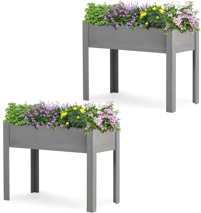 SoliWood Set of 2 Raised Garden Bed by OutdoorFurniture
