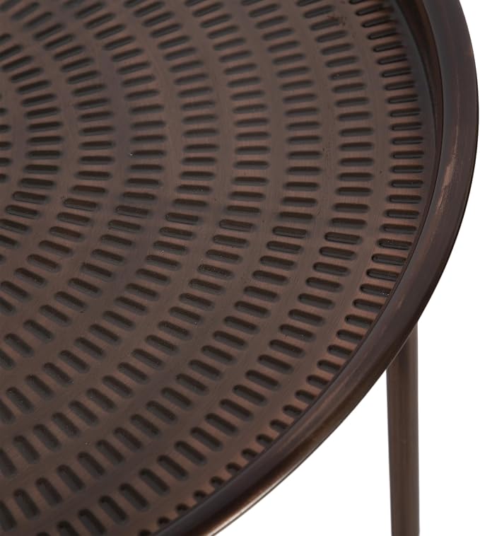 Kate and Laurel Mahdavi Modern Round Outdoor Coffee Table; 25 x 25 x 16; - Image 7