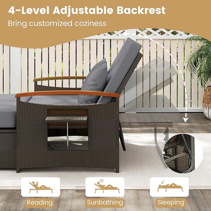 Tangkula Patio Rattan Daybed - Image 5
