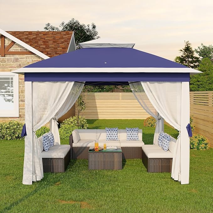 11'x11 Pop-Up Gazebo, Instant Outdoor Canopy Tent by GarveeLife