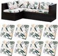 8Pcs Stretch Patio Cushion Covers, Outdoor Couch Covers Replacement, Outdoor by BIETYONE