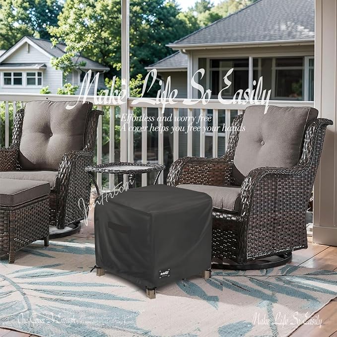 JinHrtoyi Patio Square Table Cover, 22Wx22Dx18H Inches 100% Waterproof Heavy - Image 6