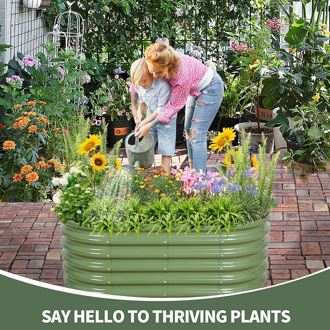 1MORE Galvanized Raised Garden Bed- Planter Garden Boxes Outdoor, Raised Beds - Image 6