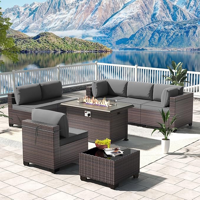 Kullavik 8 Pieces Outdoor Patio Furniture Set by KULLAVIK