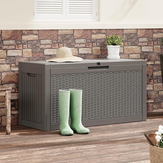 Outdoor Storage Box, Resin Deck Boxes Indoor and outdoor, Waterproof Storage - Image 7