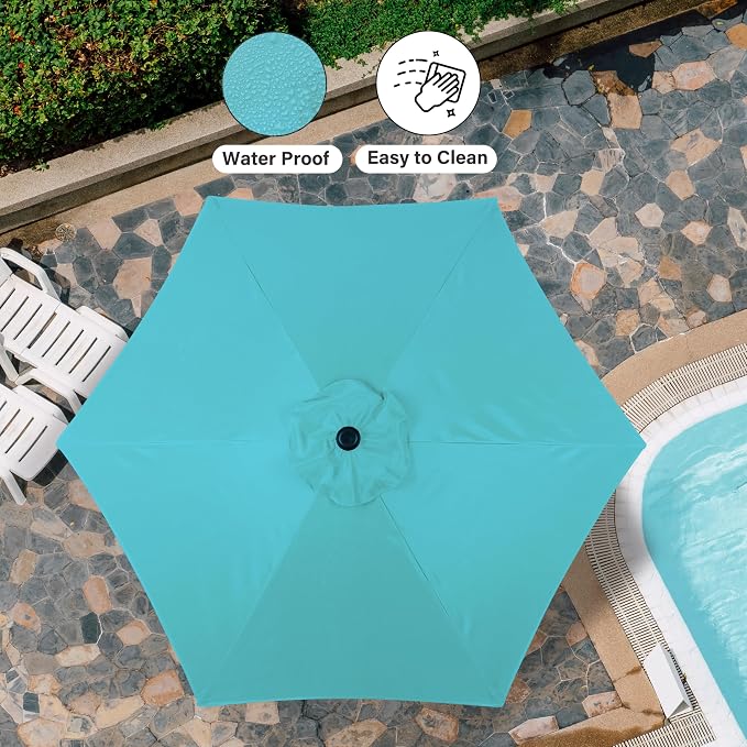 Simple Deluxe 9' Patio Umbrella Outdoor Table Market Yard Umbrella - Image 5