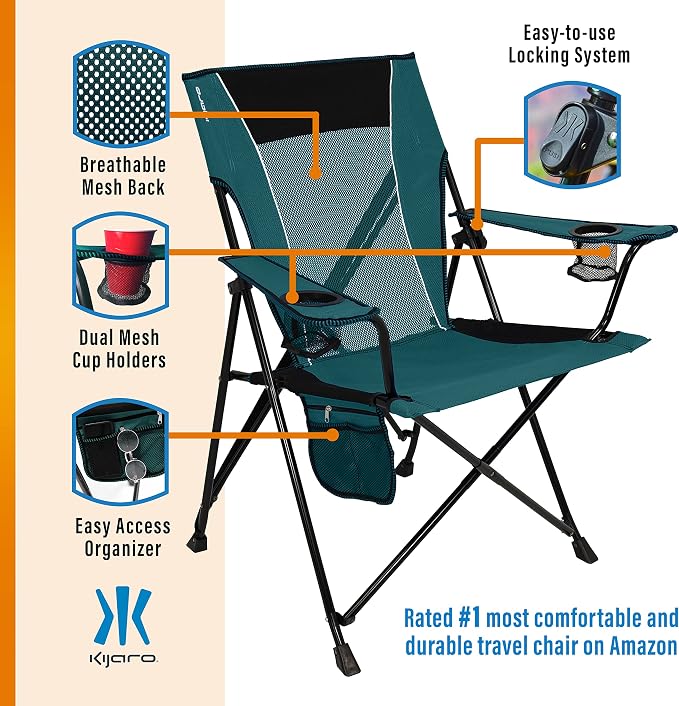 Kijaro Dual Lock Portable Camping Chairs - Image 5
