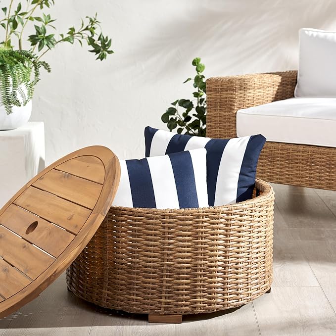 SAFAVIEH Couture Collection – Anguilla Faux Wicker Indoor/Outdoor Storage - Image 4