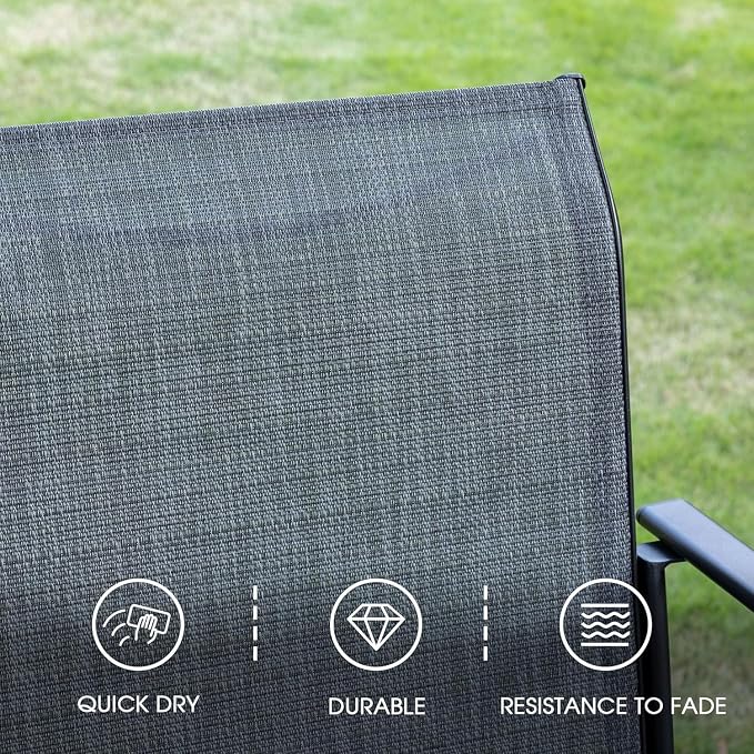 VICLLAX Patio Dining Set for 6, Outdoor Furniture Set Includes 47.2" Round - Image 3