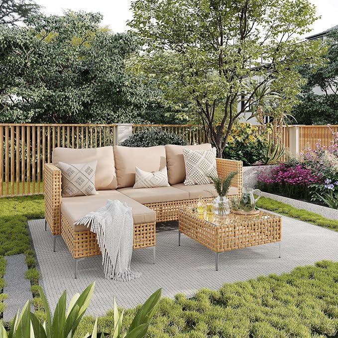 3-Piece L-Shaped Patio Furniture Set - Image 7