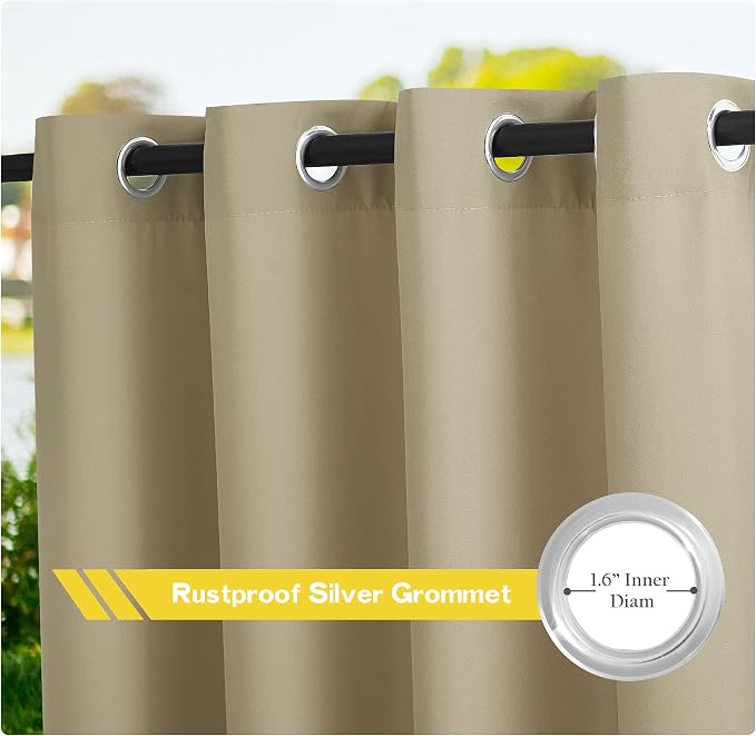 NICETOWN Canvas Outdoor Curtains - Image 3