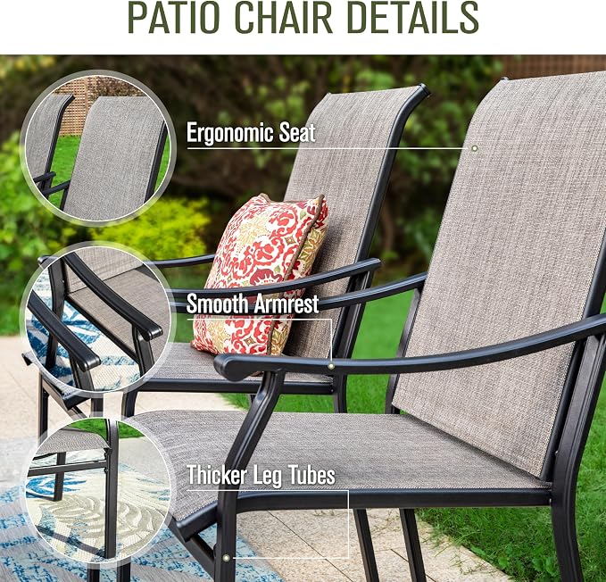 Sophia & William Patio Dining Set 9 Pieces, 8 Quick Dry Textilene Chairs and 1 - Image 3
