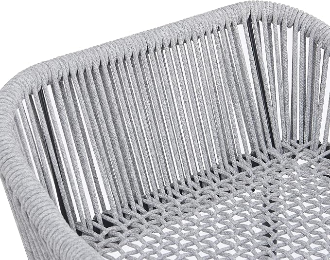 Christopher Knight Home Sivir Outdoor Barstool Set of 2, Patio Woven Rope Bar - Image 11