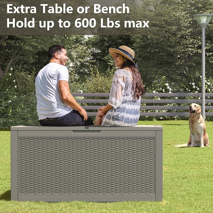 Outdoor Storage Box, Resin Deck Boxes Indoor and outdoor, Waterproof Storage - Image 5