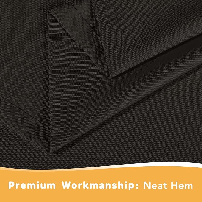 HolidayIdeas Outdoor Curtains for Patio Waterproof, 2 Panels - Image 5