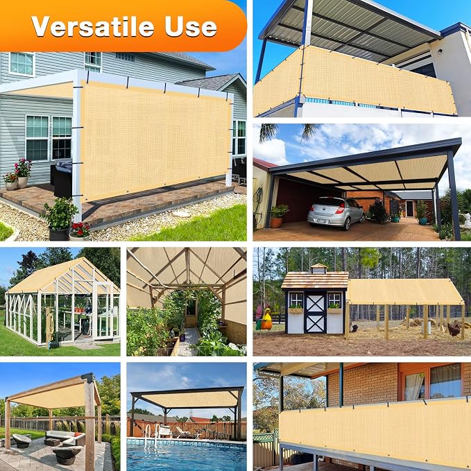 Artpuch Outdoor Pergola Shade Cover 7' X 16' Sun Shade Cloth - Image 6