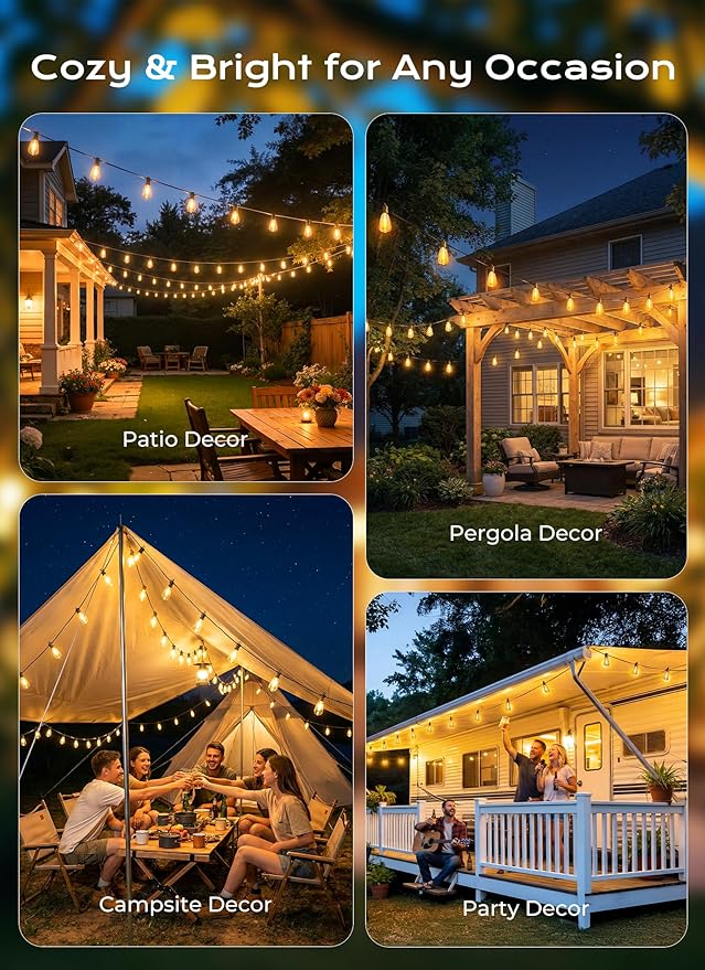 Brightown 100FT Solar String Lights Outdoor Waterproof, Patio Lights - Image 7