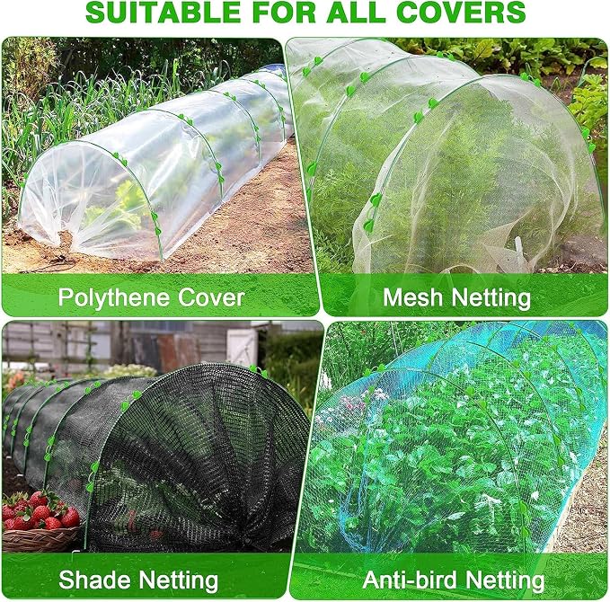 60pcs Garden Hoops for Raised Beds Wide, 8ft Greenhouse Hoops Grow Tunnel for - Image 5