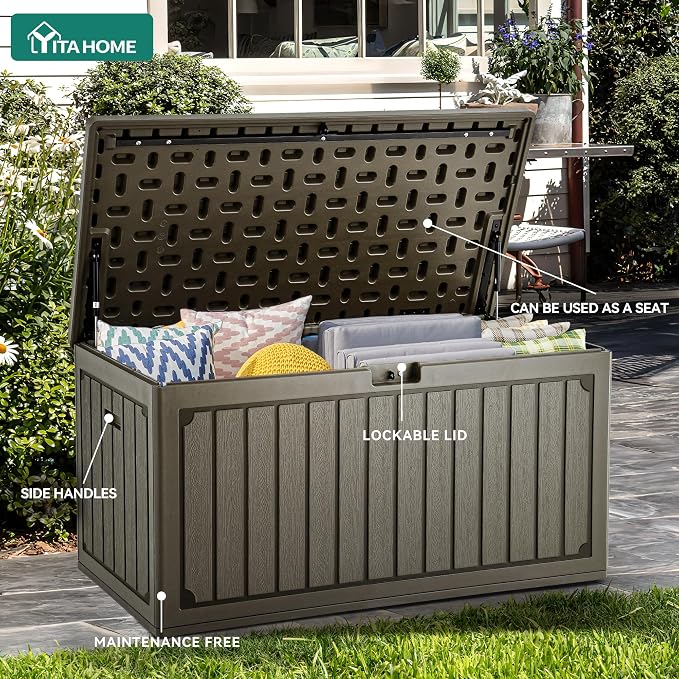 YITAHOME 90 Gallon Large Deck Box - Image 3
