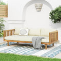 Christopher Knight Home Claremont Outdoor 3 Seater Acacia Wood Daybed by ChristopherKnightHome