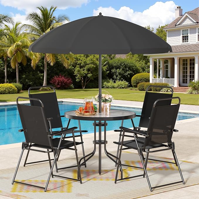 Shintenchi 6 Piece Patio Dining Set by Shintenchi